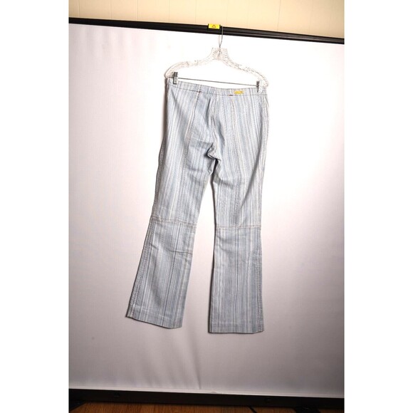 Vtg Y2K Gasoline Brand Stretch Flare Leg Side Zip Striped Jeans Women's size 9 - Picture 5 of 5